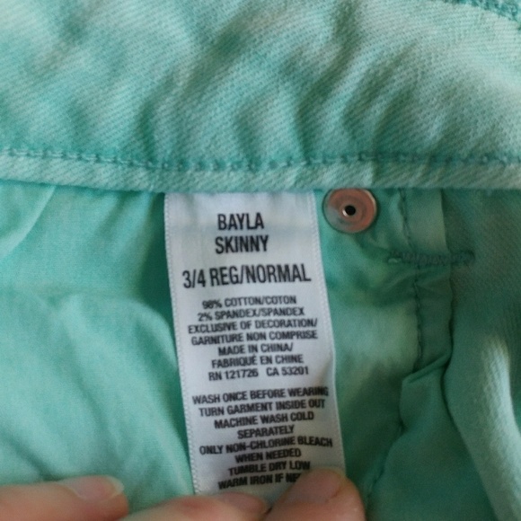 Aeropostale Mint Green Bayla Skinny Jeans - Picture 4 of 6